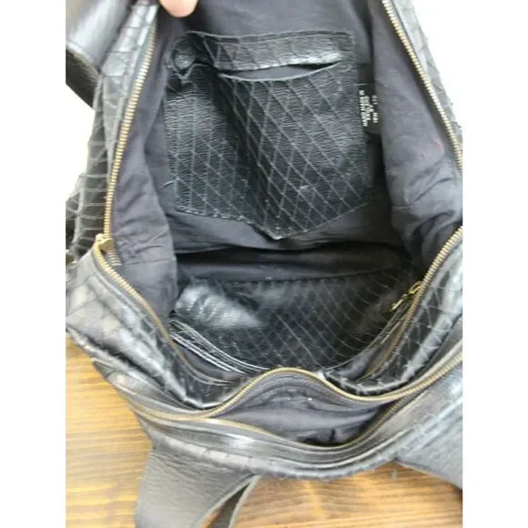 XL AMAZING JAS MB IBW LTD LONDON BLACK GENUINE LEATHER TOTE SHOULDER BAG HANDBAG